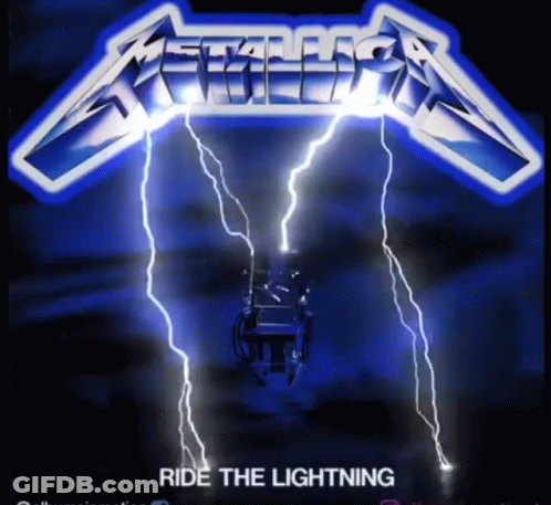 Metallica Ride The Lightning Album Lightning Bolt GIF