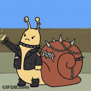 Metallica Snails Chained With Spikes GIF
