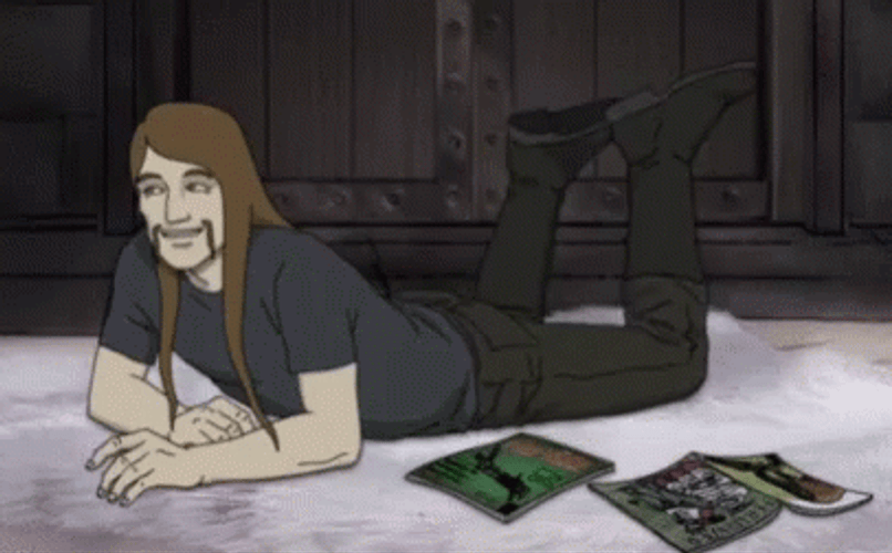 Metalocalypse Chilling On The Floor GIF