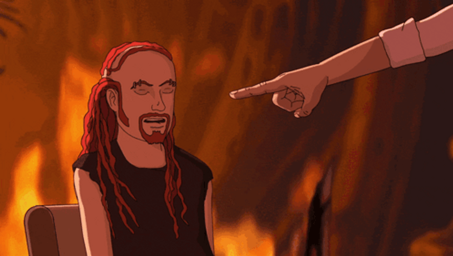 Metalocalypse Hand Pointing Pickles GIF