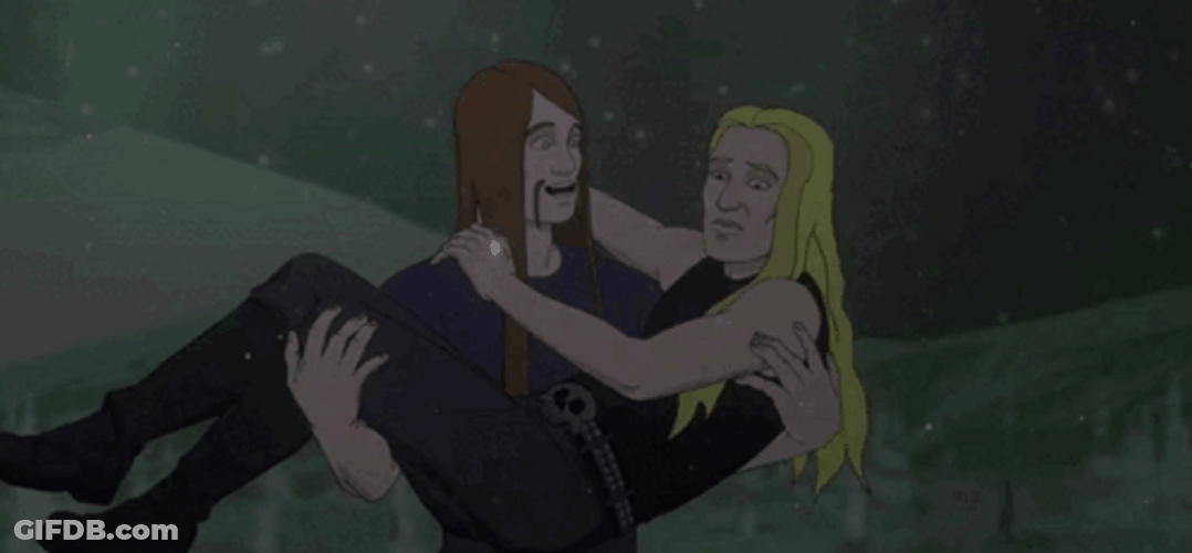 Metalocalypse Toki Carrying Skwigelf GIF