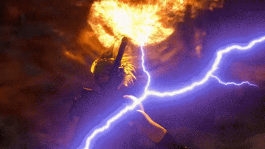 Meteor Shower Massive Explosion Anime GIF
