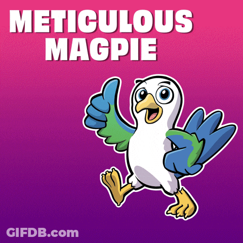 Meticulous Magpie Thumbs Up GIF