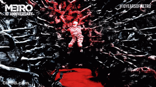 Metro 10Th Anniversary Cave Man Poster GIF