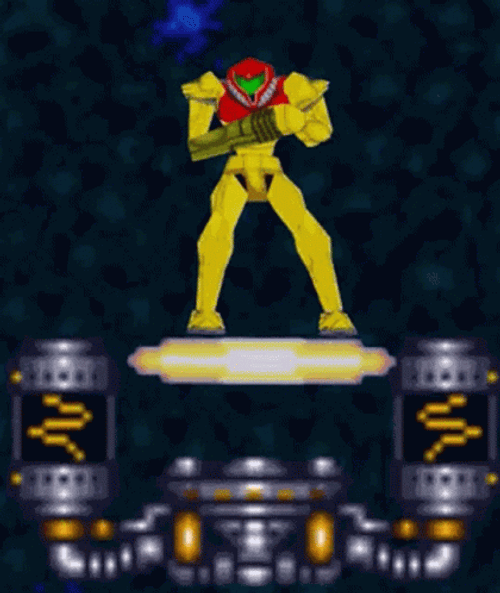 Metroid Dancing In A Platform GIF
