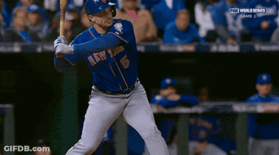 Mets Athlete Slow Motion Baseball Hit GIF