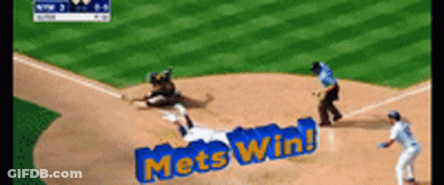 Mets Baseball Game On Screen GIF