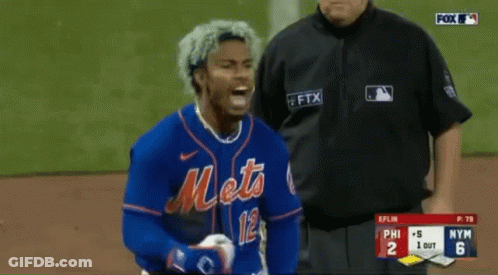 Mets Baseball Player And Referee GIF
