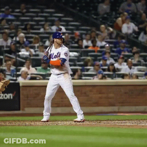Mets Baseball Player Batting GIF