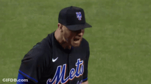 Mets Baseball Player In Black Jersey GIF