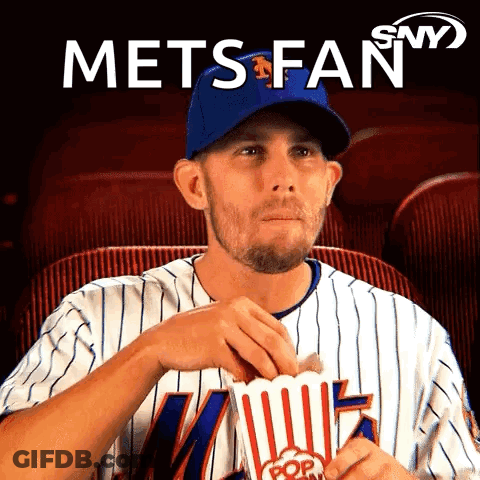 Mets Fan Eating Popcorn GIF