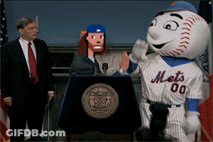 Mets Mascot Giving Speech GIF