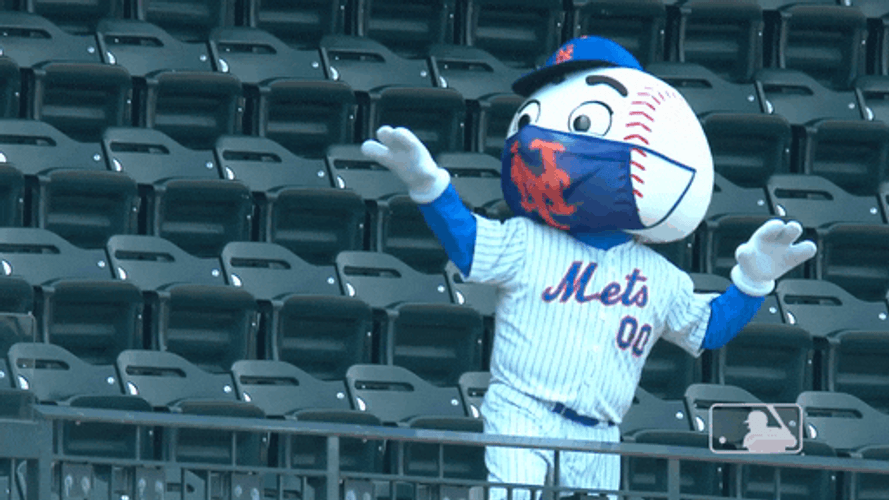 Mets Mr Met Mascot Dancing In Arena GIF