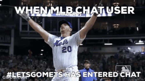 Mets Player Arms Up When MLB ChatUser #LetsGoMets GIF
