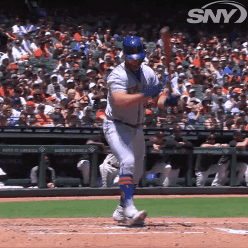 Mets Player Frustrated Bobby Witt Jr Breaking Bat GIF