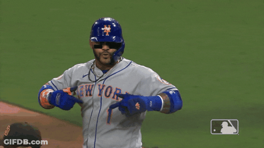 Mets Player Pointing On Jersey Name GIF