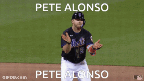 Mets Player Wearing Black Jersey Number 20 GIF