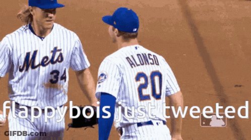 Mets Player Wearing Number 20 Talking GIF