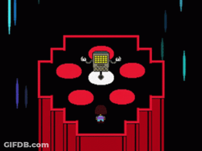 Mettaton Robot Frisk Stage Going Up Undertale GIF