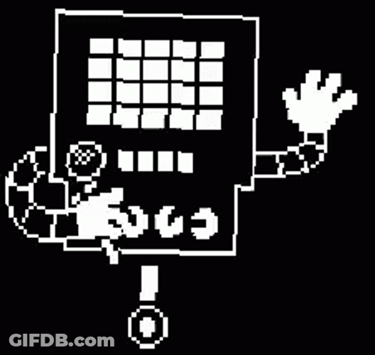 Mettaton Robot Pixel Waving Undertale Game GIF