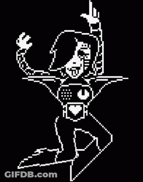Mettaton Tongue Out Funny Dance Undertale Game GIF