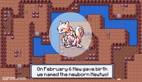 Mew Gave Birth To Mewtwo On February 6 GIF