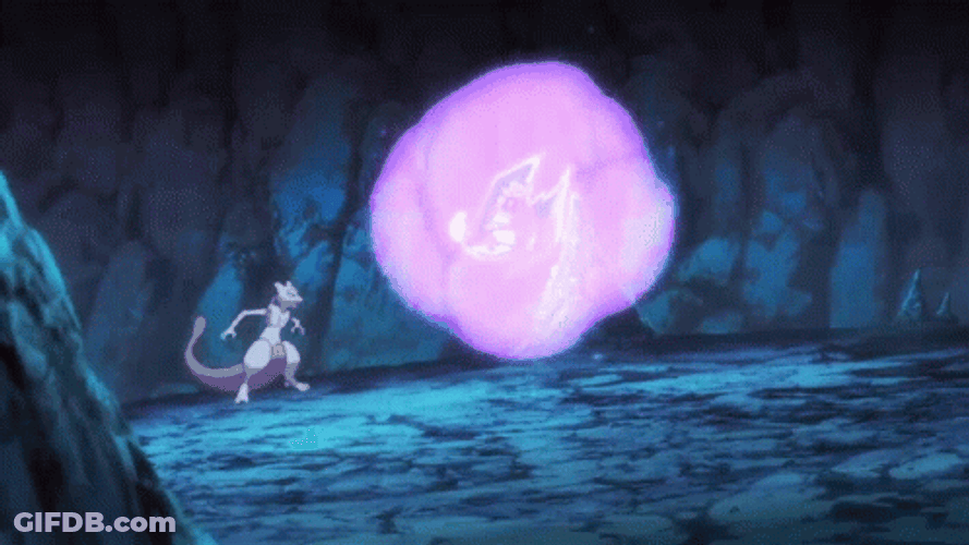 Mewtwo Powerful Enemy Strike GIF