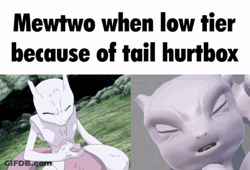 Mewtwo When Low Tier Because Of Tail Hurtbox GIF