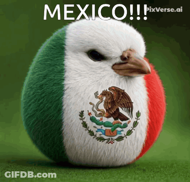 Mexican Flag Bird Saying Mexico GIF