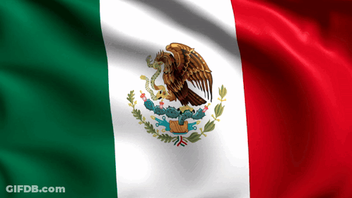 Mexican Flag With Eagle And Cactus GIF