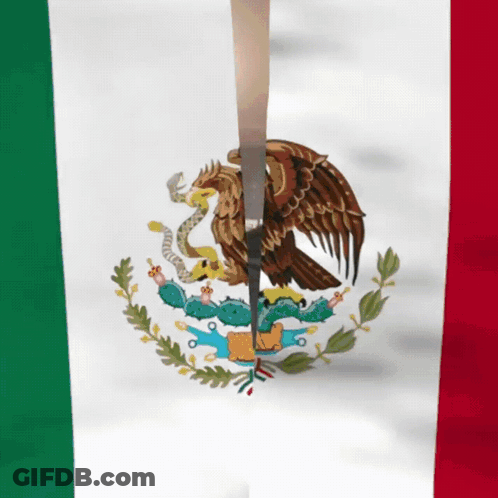 Mexican Flag With Eagle And Snake GIF