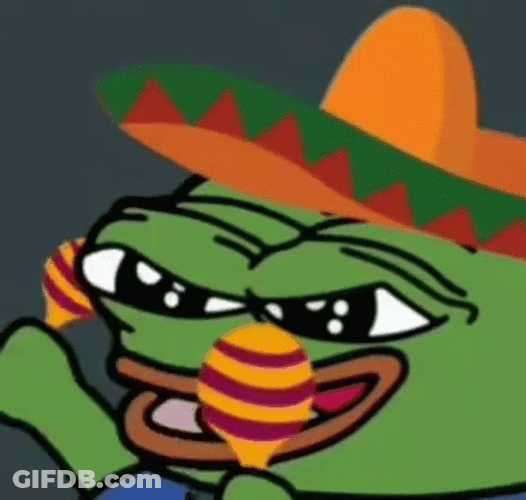 Mexican Pepe The Frog Maracas GIF