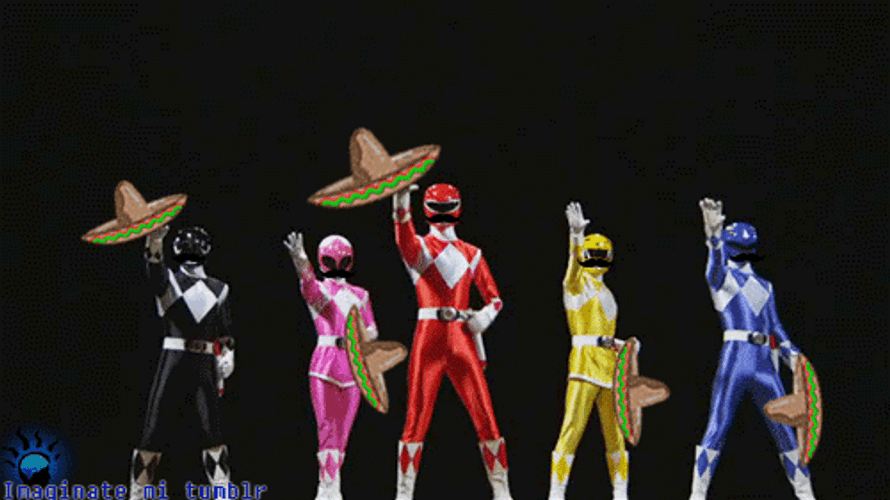 Mexican Power Rangers Sombrero GIF