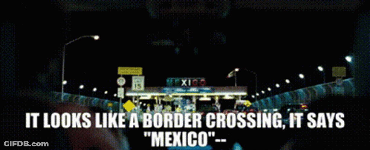 Mexico Border Crossing Dark Night GIF