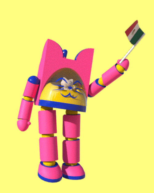 Mexico Flag Mexican Robot GIF