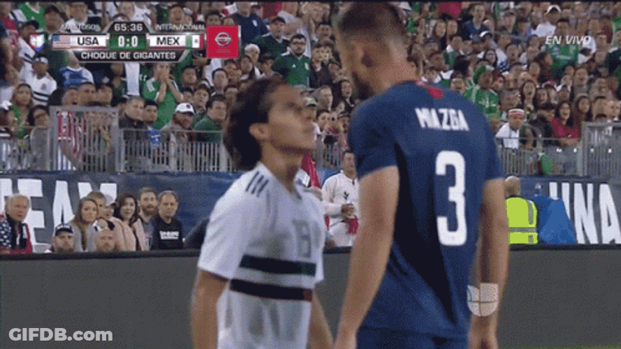 Mexico Soccer Player Matt Miazga Face Off GIF