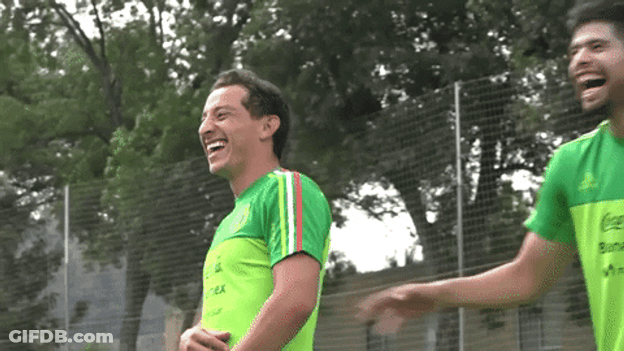 Mexico Soccer Team Members Having Fun GIF