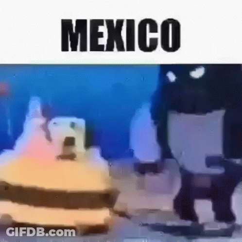 Mexico Word And Hamburger GIF