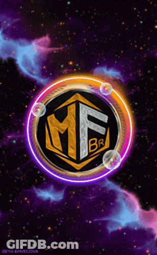 MF BR Logo Surrounded By Bubbles GIF