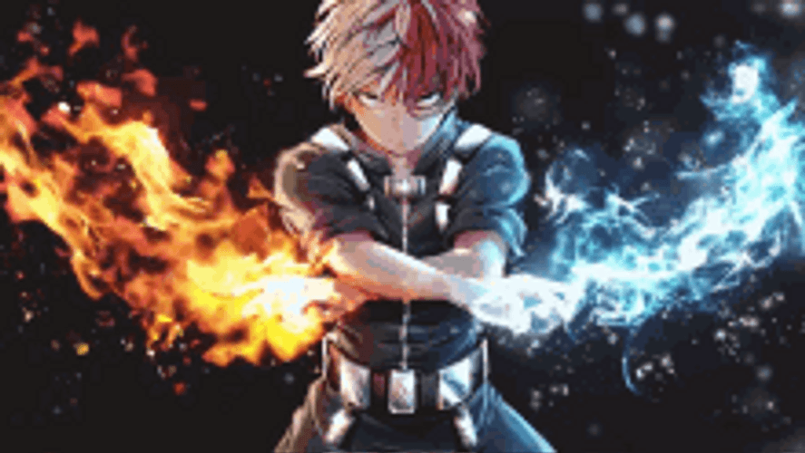 Mha Todoroki Fire And Ice GIF