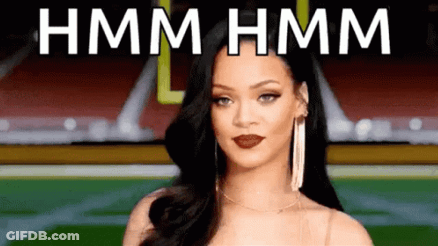 Mhmmm Beautiful Rihanna Face GIF