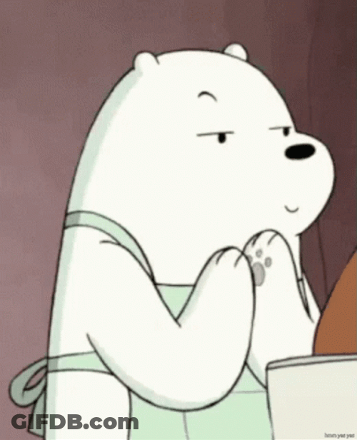 Mhmmm Whiite Bear Rubbing Palms GIF