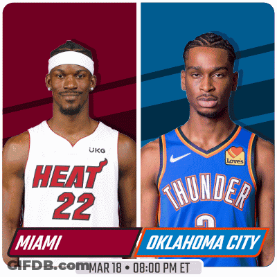 Miami And Oklahoma City Basketball Players Poster GIF