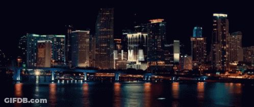 Miami City Skyline GIF