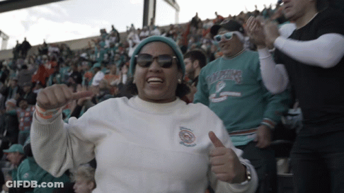 Miami Dolphins Fan Thumbs Up GIF