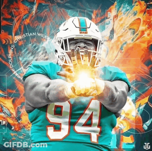 Miami Dolphins Football Player Number 94 GIF