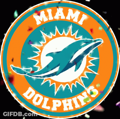 Miami Dolphins Logo With Dolphin GIF
