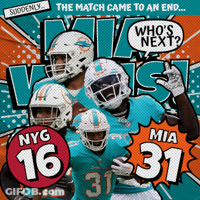 Miami Dolphins Poster The Match Came To An End Who's Next GIF