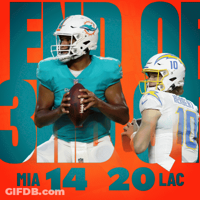 Miami Dolphins Quarterback Mia 14 And San Diego Chargers Quarterback Zach Wilson GIF