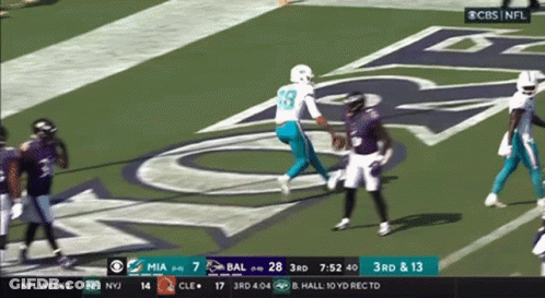 Miami Dolphins Vs Baltimore Ravens On CBS GIF